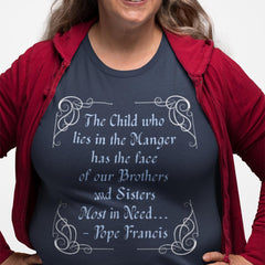 Inspiring Unisex Heavy Cotton Tee - Pope Francis Quote on Compassion