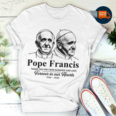 RIP Pope Francis T-Shirt, God Bless Pope Francis Shirt, Thank You Father Pope Francis Shirt, Catholic Tee, Memorial Tribute Tee 1936-20