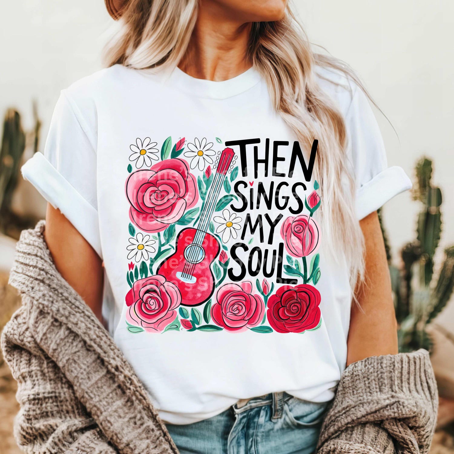 Then Sings My Soul T-shirt, Christian apparels, Wildflower shirt, Bible Verse shirt, Boho Floral T-shirt