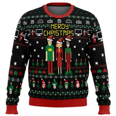 Nerdy Christmas The IT Crowd Ugly Christmas Sweater