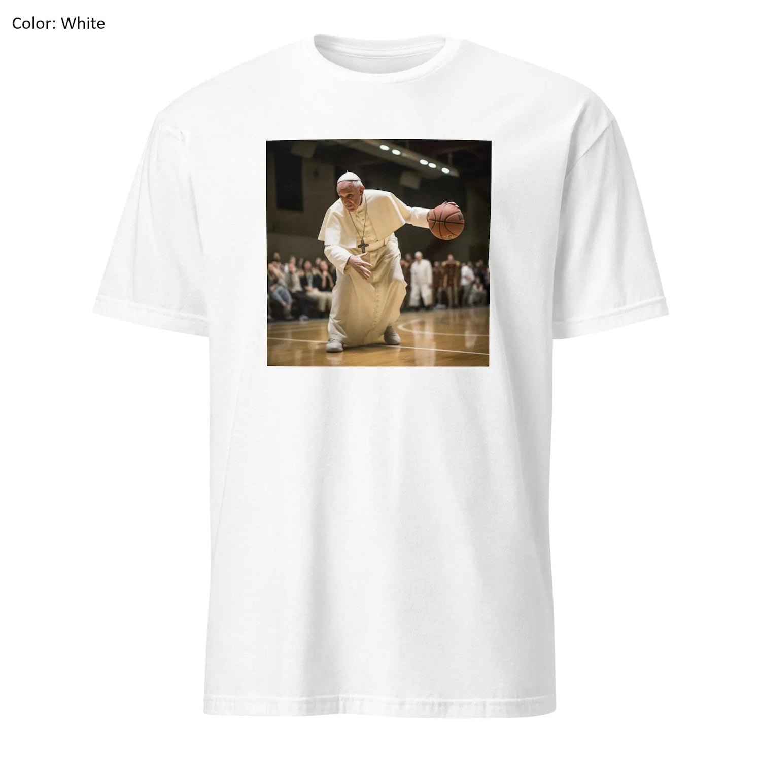 The pope basketball pose tshirt, Funny meme Pope Francis basketballing aura