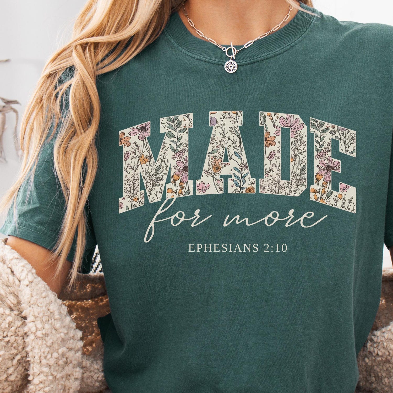 Bible verse Comfort Colors shirt, Cute Christian shirt for women