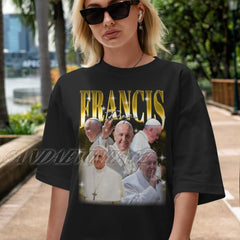 Pope Francis Retro 90's Shirt, Pope Francis Homage Tshirt, Pope Francis Bootleg Tees, Pope Francis Vintage T-Shirt, Pope Francis Gift Merch