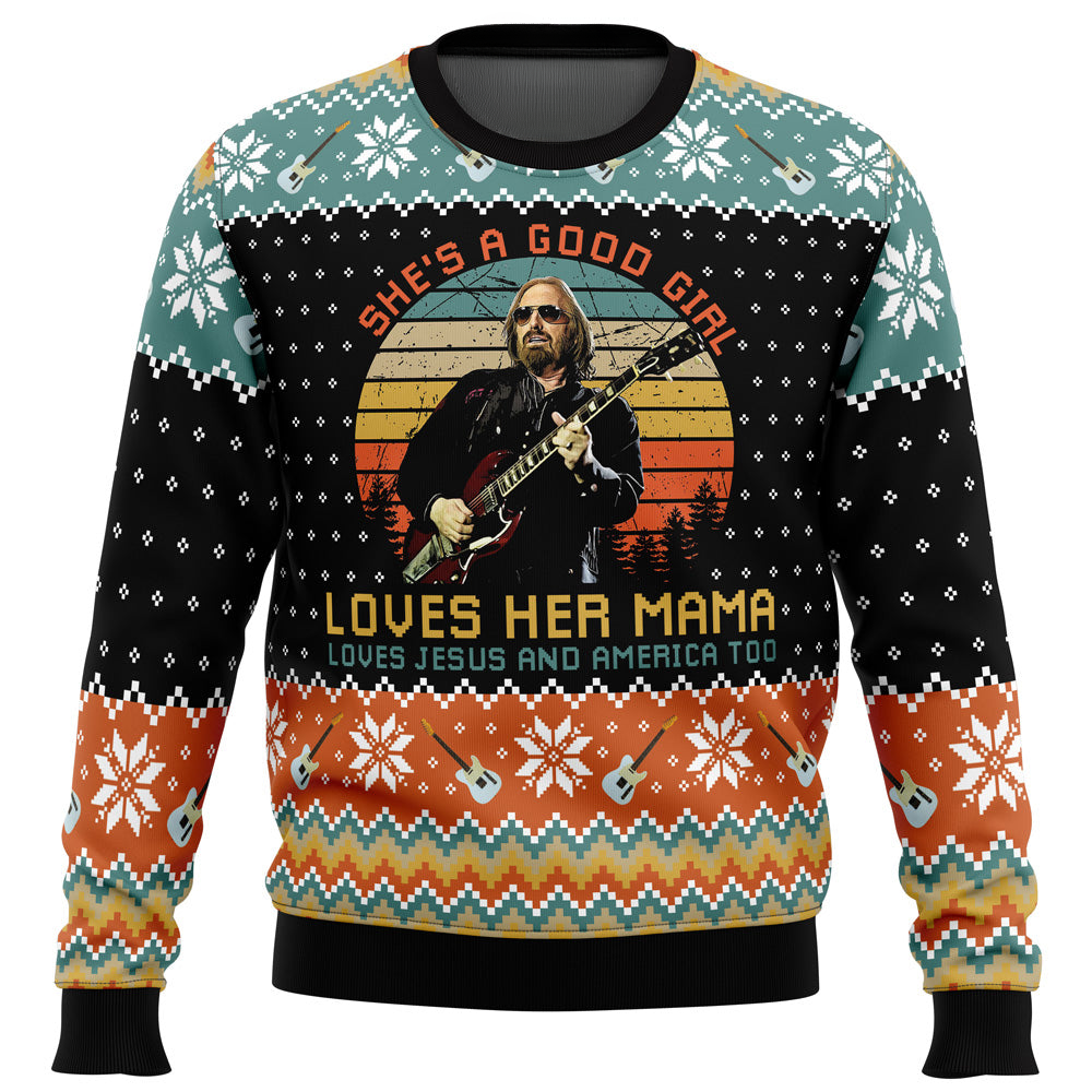 Free Fallin' Tom Petty Ugly Christmas Sweater