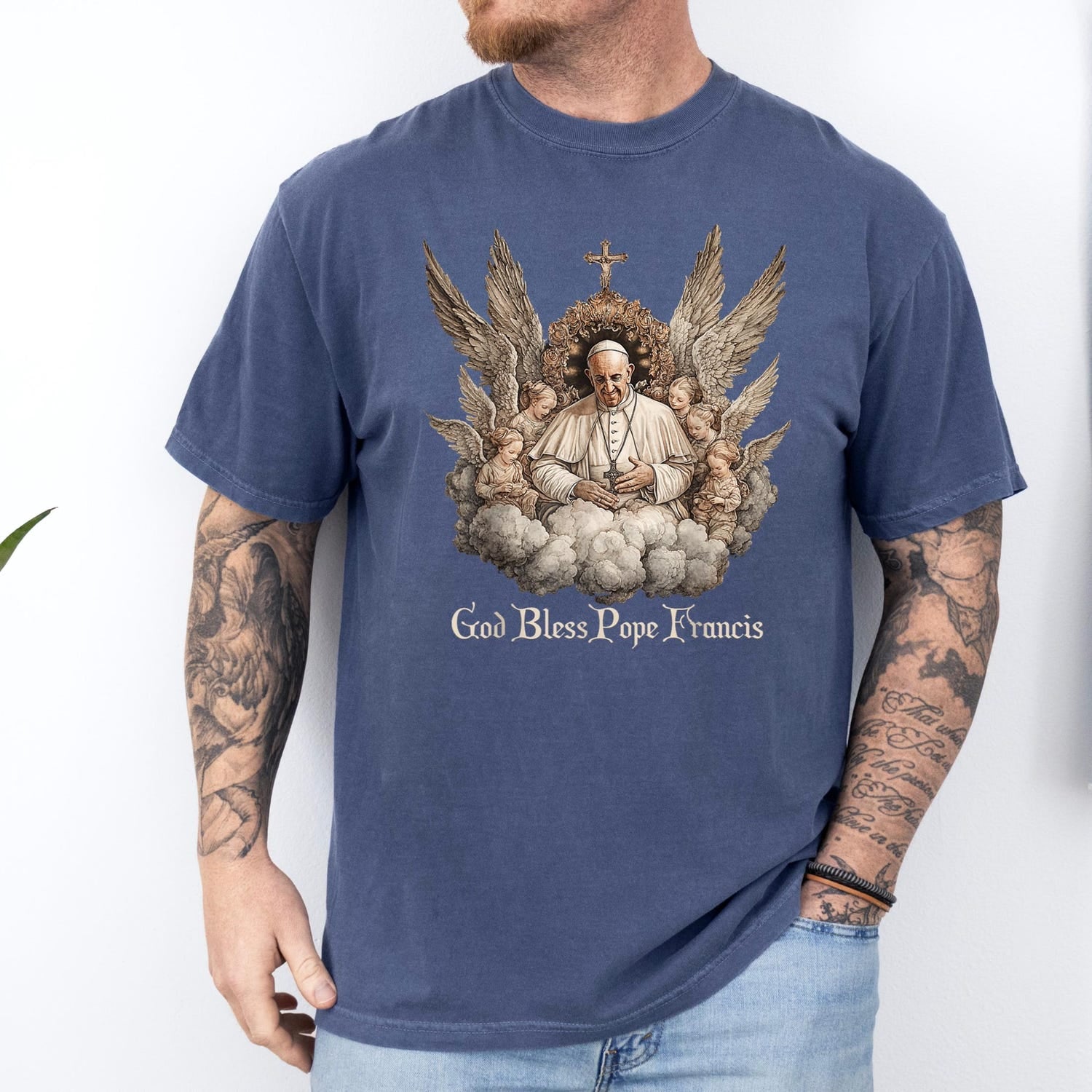 Comfort Colors� God Bless Pope Francis shirt, pope Francis T-shirt, Rest in Peace the Pope Shirt, RIP Pope Francis Shirt, Memorial Tribute T