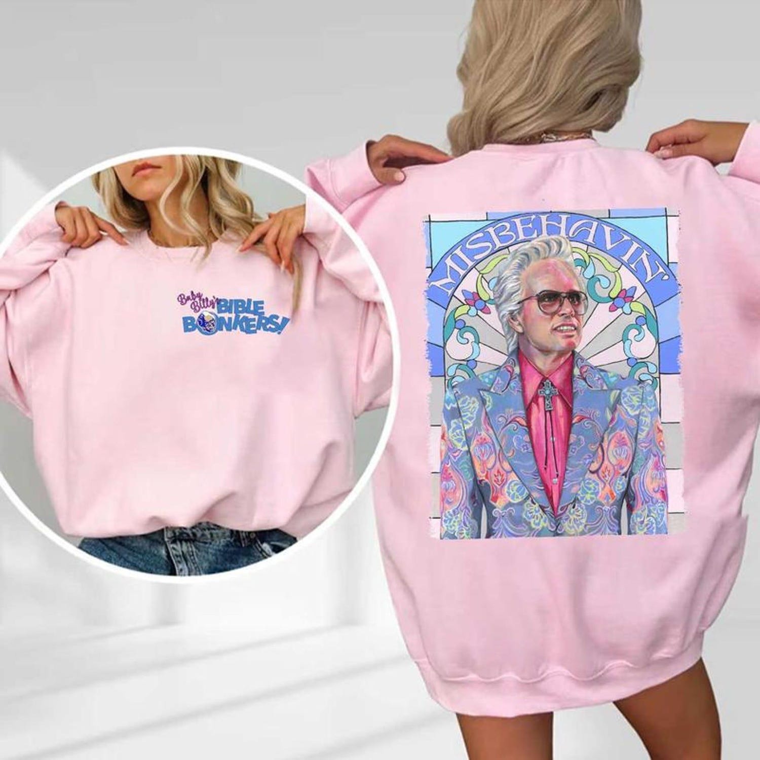 2 sided Uncle Baby Billy Shirt, Go Outside Nerd, Baby Billy Tour 1989, The Righteous Gemstones Movie, Misbehavin Tour Sweatshirt Baby Billy Fan Club