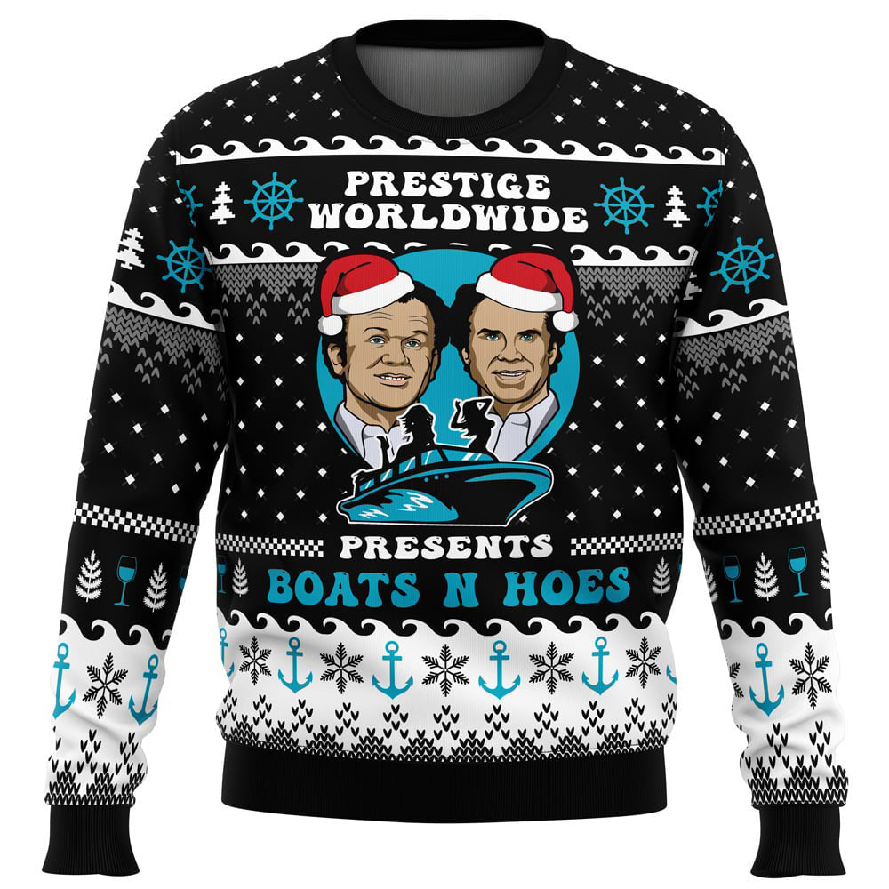 Prestige Worldwide Boat n Hoes Step Brothers Ugly Christmas Sweater