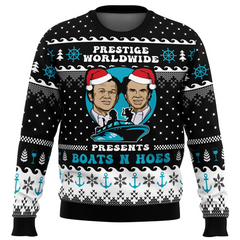 Prestige Worldwide Boat n Hoes Step Brothers Ugly Christmas Sweater