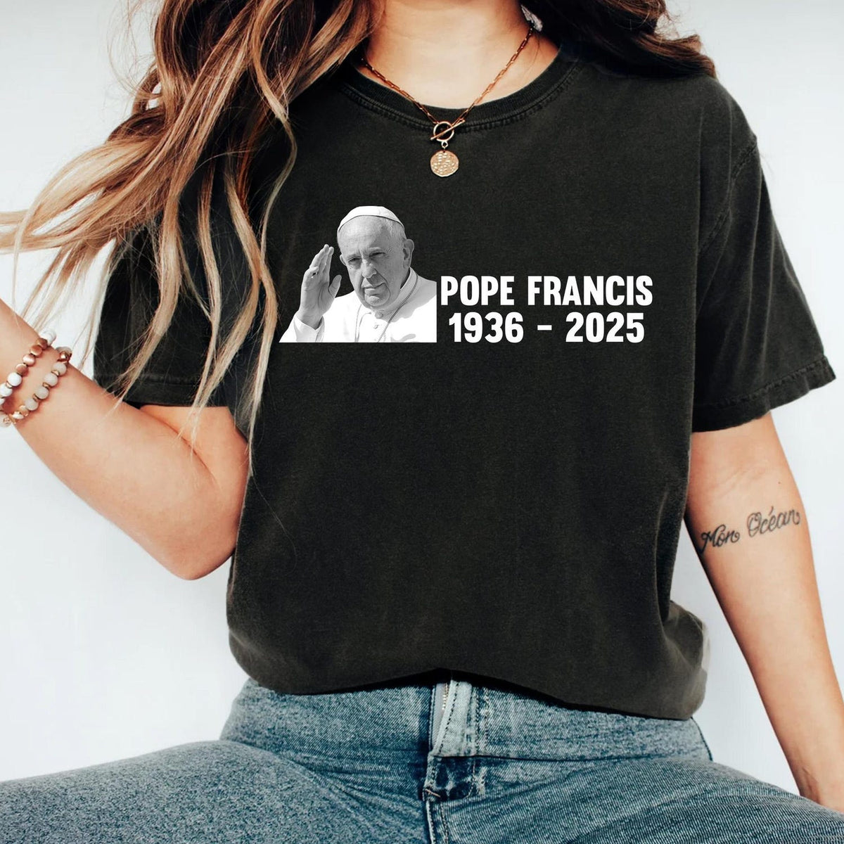 Pray For Pope Francis Shirt, Rip Pope Francis T Shirt, Catholic Commemorative Tee Shirt, In Loving Memory Tee, Pray For Francis Tee Shirts