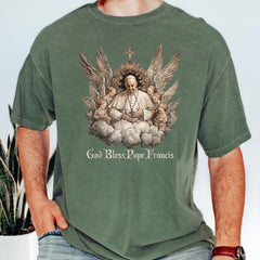 Comfort Colors� God Bless Pope Francis shirt, pope Francis T-shirt, Rest in Peace the Pope Shirt, RIP Pope Francis Shirt, Memorial Tribute T