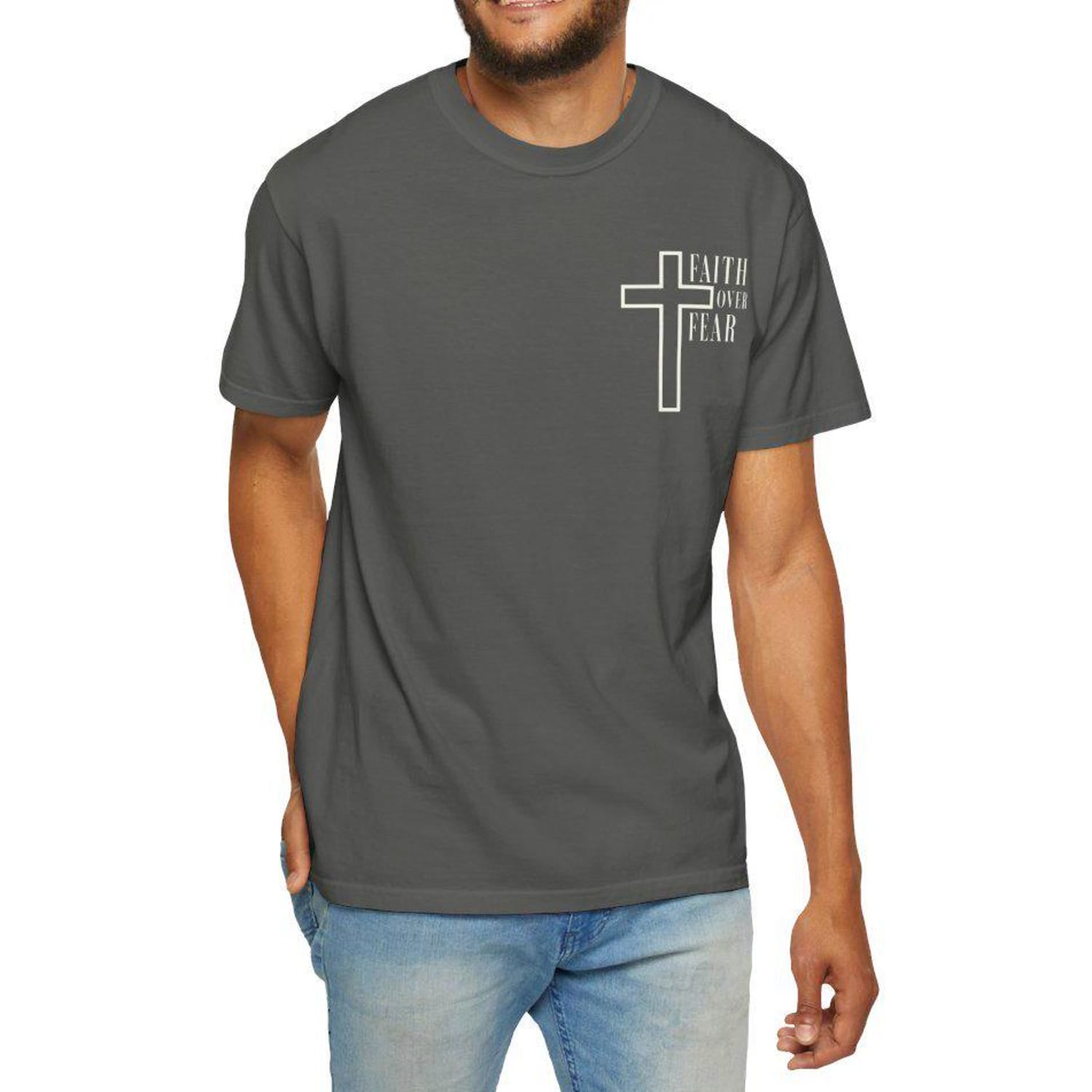 Faith over Fear - Christian -Casual Comfort Unisex T-shirt, Soft Cotton Tee, Trendy Oversized Top, Everyday Wear, Gift for Friends -Jesus