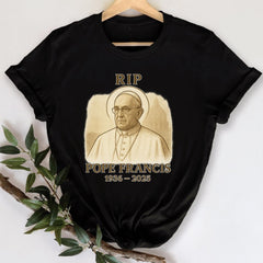 Pope Francis RIP Shirt, Catholic Memorial Tribute Tee, Christian Religious Grief Shirt, In Loving Memory 1936�2025 Gift