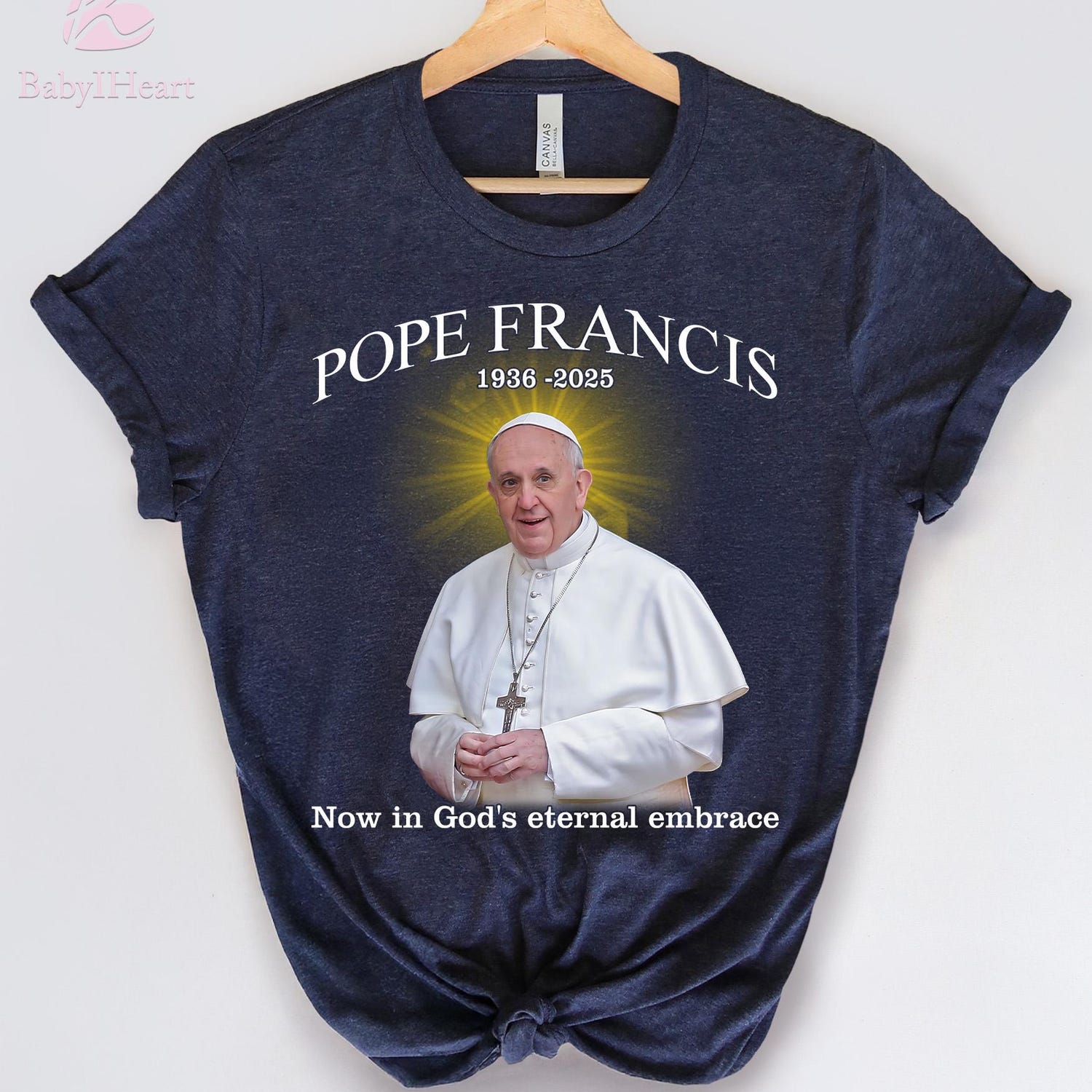Memorial Pope Francis T-Shirt, Memorial 1936�2025 Tribute, Now in God�s Eternal Embrace Tee, Thank You Father Pope Francis Shirt