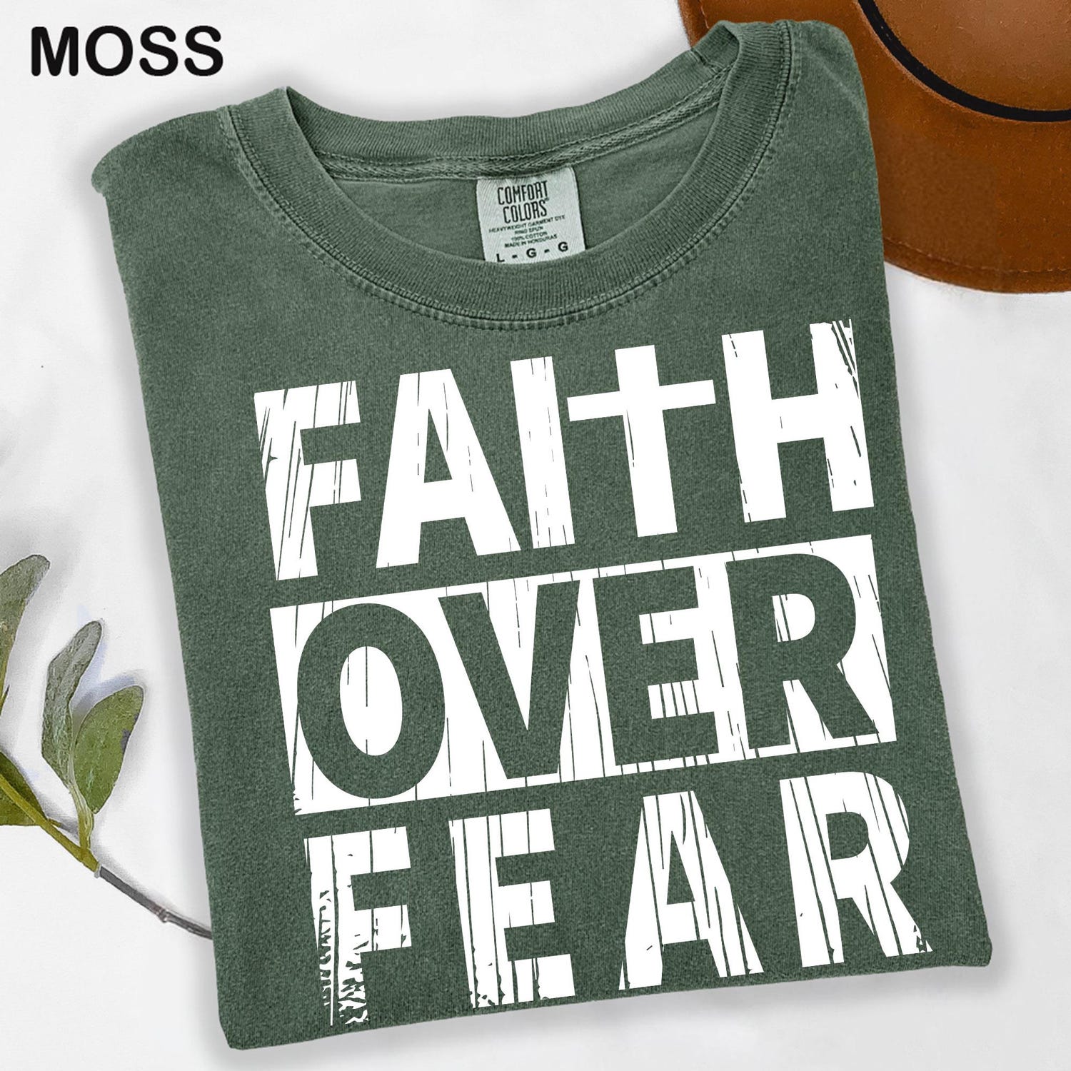 Faith Over Fear Shirt Men, Comfort Colors� Shirt for Men Women - Inspirational Tee, Religious Apparel, Christian Graphic Top, Positive Shirt