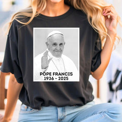 Pope Francis RIP Shirt, Honoring in Loving Memory Pope 1936-2025 Tshirt, Faith Religious Crewneck, Pray for Pop Francis, Remembrance Shirt