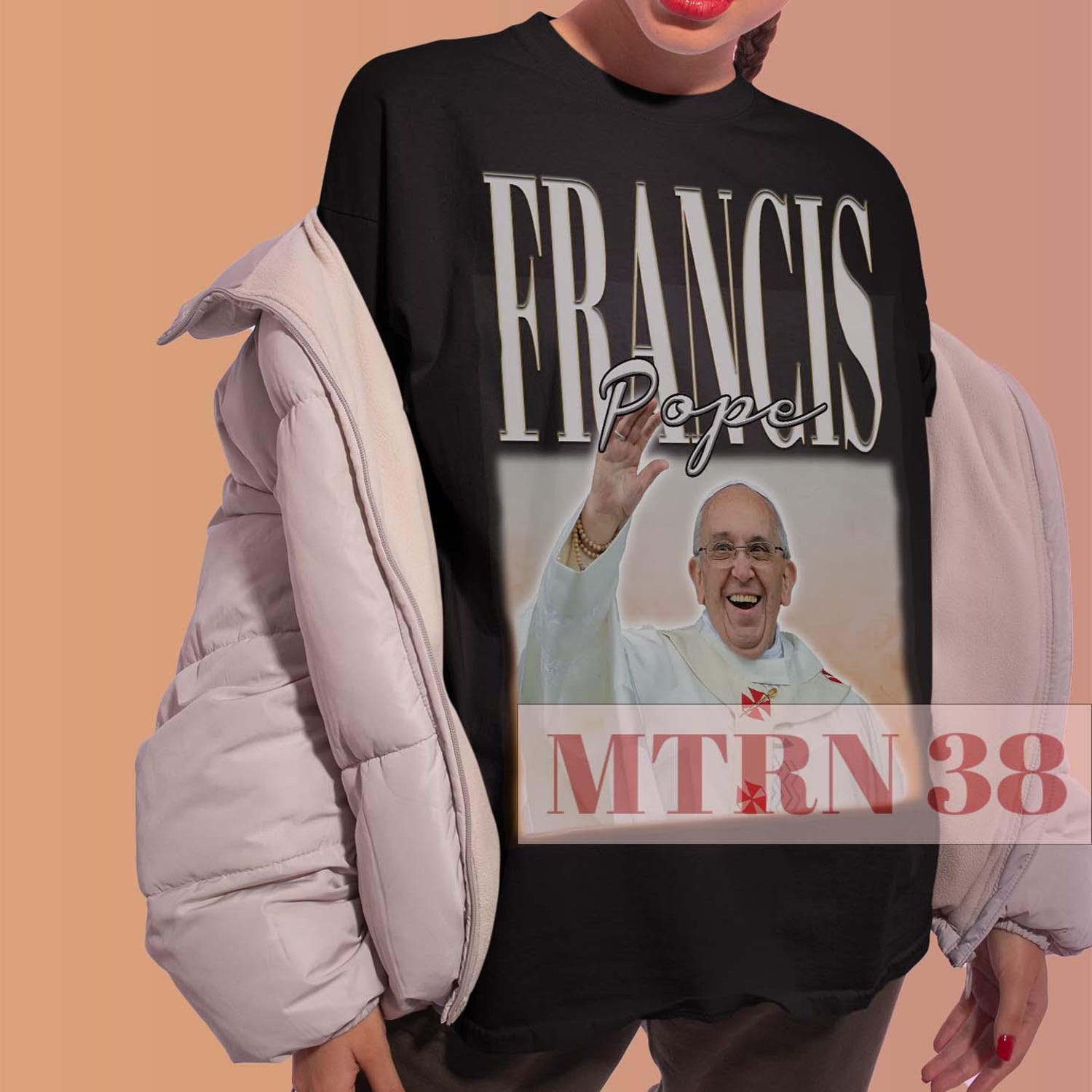 Pope Francis Tshirt, Pope Francis Vintage Tees, Pope Francis Retro Shirt, Retro Movie Pope Francis Tees, Christmas Gift Tee, Christmas Shirt