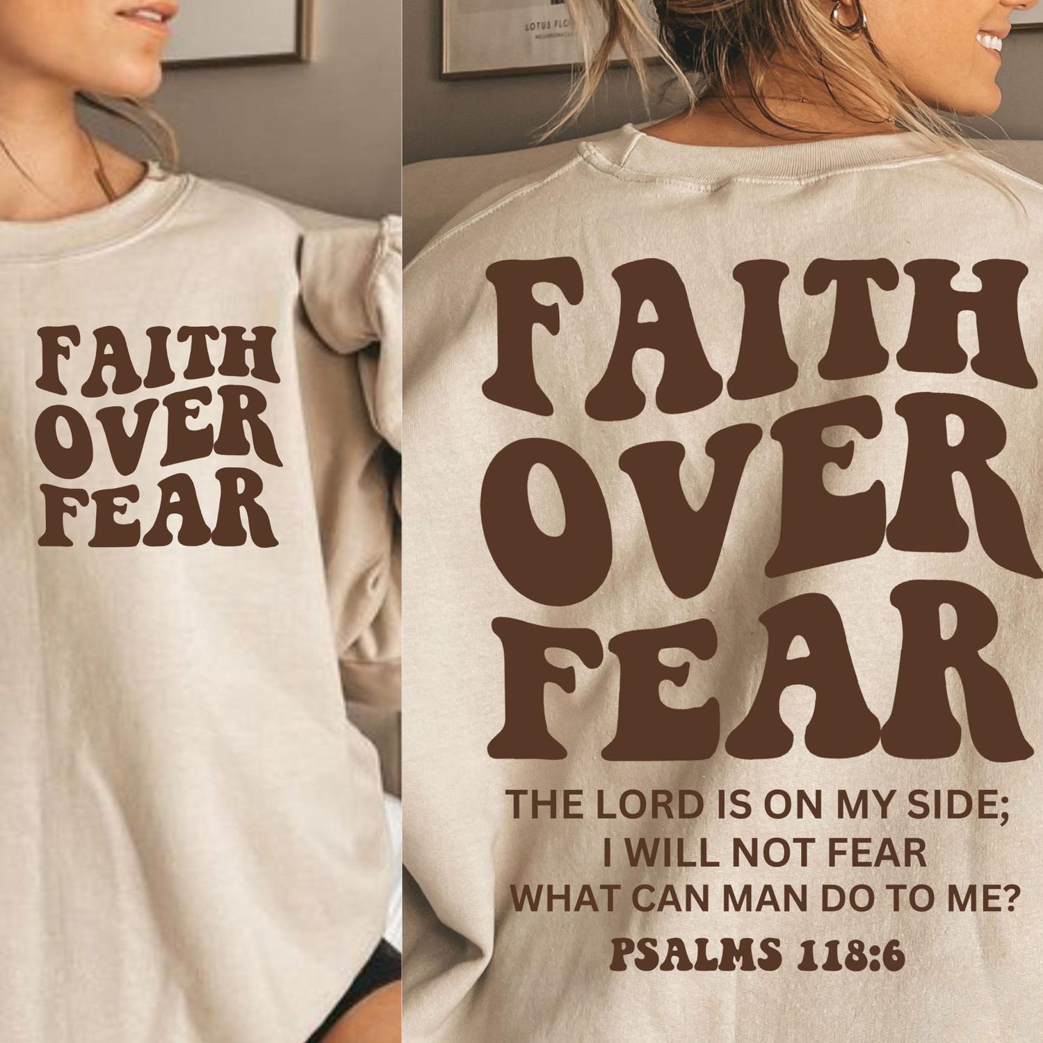 Faith Over Fear shirt, Christian Sweatshirt, Faith, Jesus Shirt, Religious shirt, Christian Gift