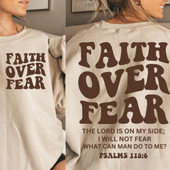Faith Over Fear shirt, Christian Sweatshirt, Faith, Jesus Shirt, Religious shirt, Christian Gift