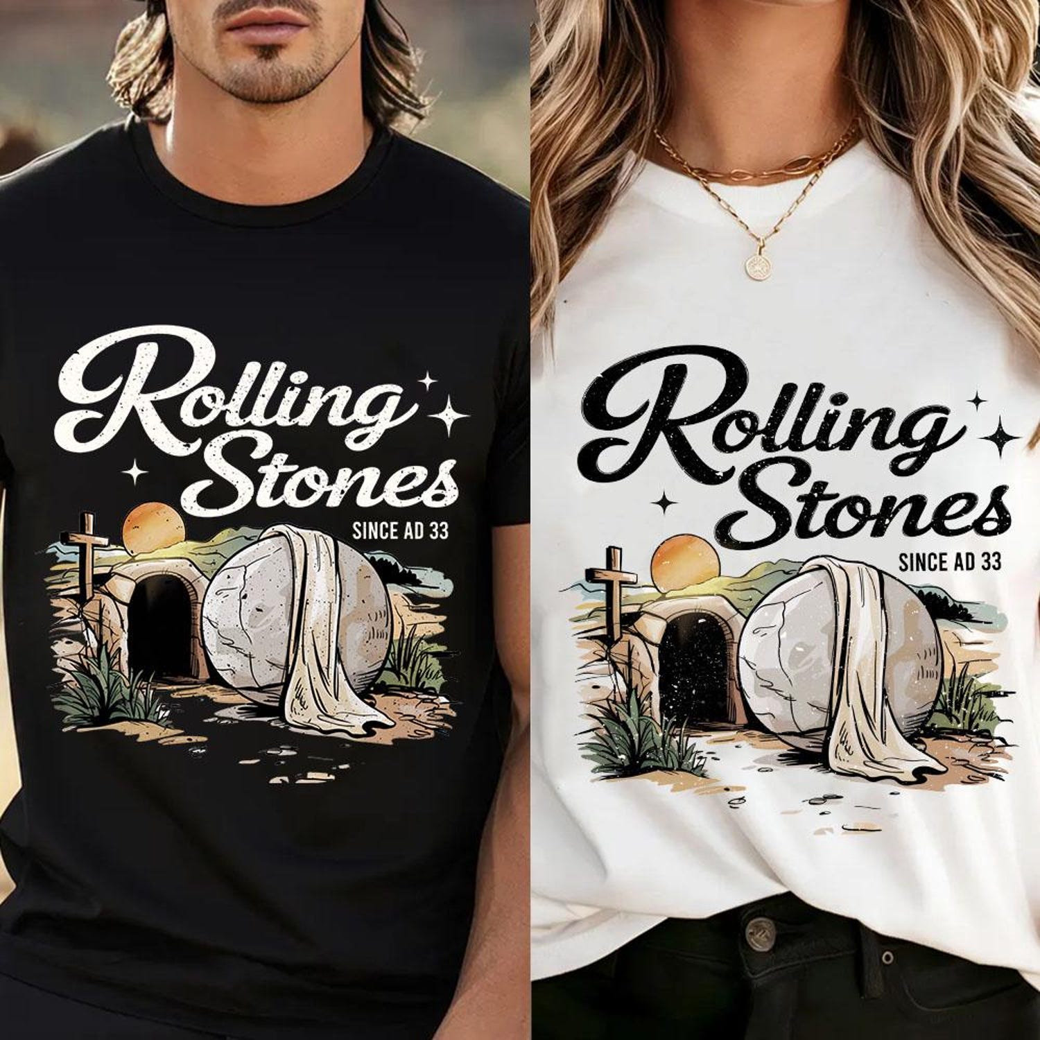 He Is Risen apparel, Rolling Stones shirt, Easter Christian shirt, Funny Christian apparels