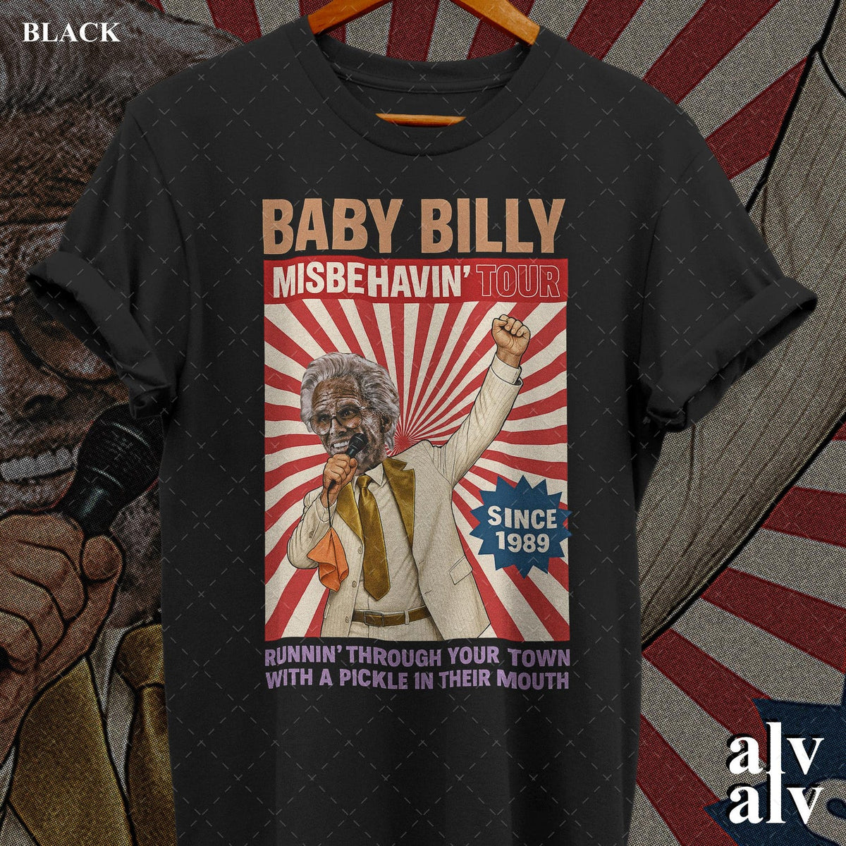 Vintage The Righteous Gemstones - Uncle Baby Billy - Misbehavin Tour Unisex Heavy Cotton T-Shirt