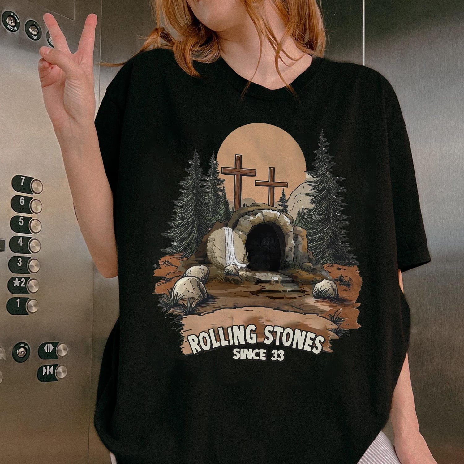 Rolling Stones Comfort Color Shirt, He Is Risen Shirt, Easter Christian Shirt, Funny Christian Shirt Designs, Trending Shirt