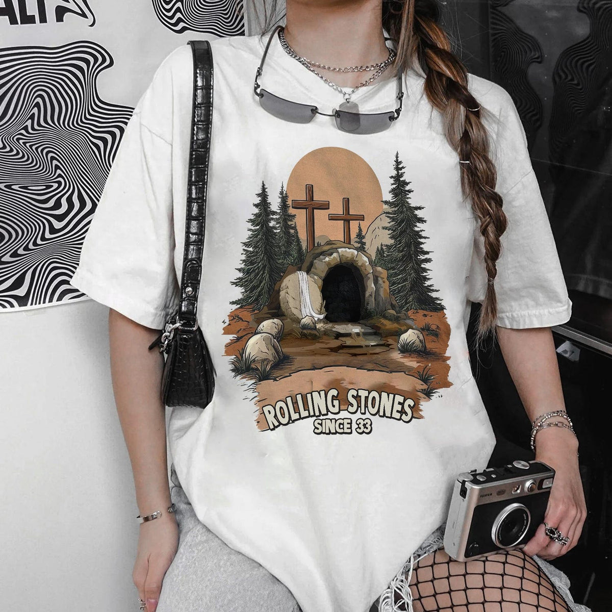 Rolling Stones Comfort Color Shirt, He Is Risen Shirt, Easter Christian Shirt, Funny Christian Shirt Designs, Trending Shirt