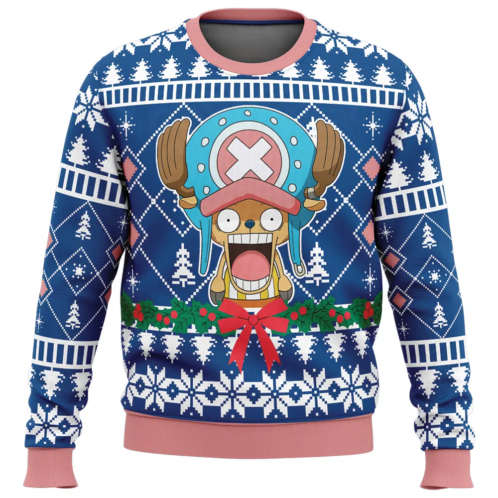 Surprised Tony Tony Chopper One Piece Ugly Christmas Sweater