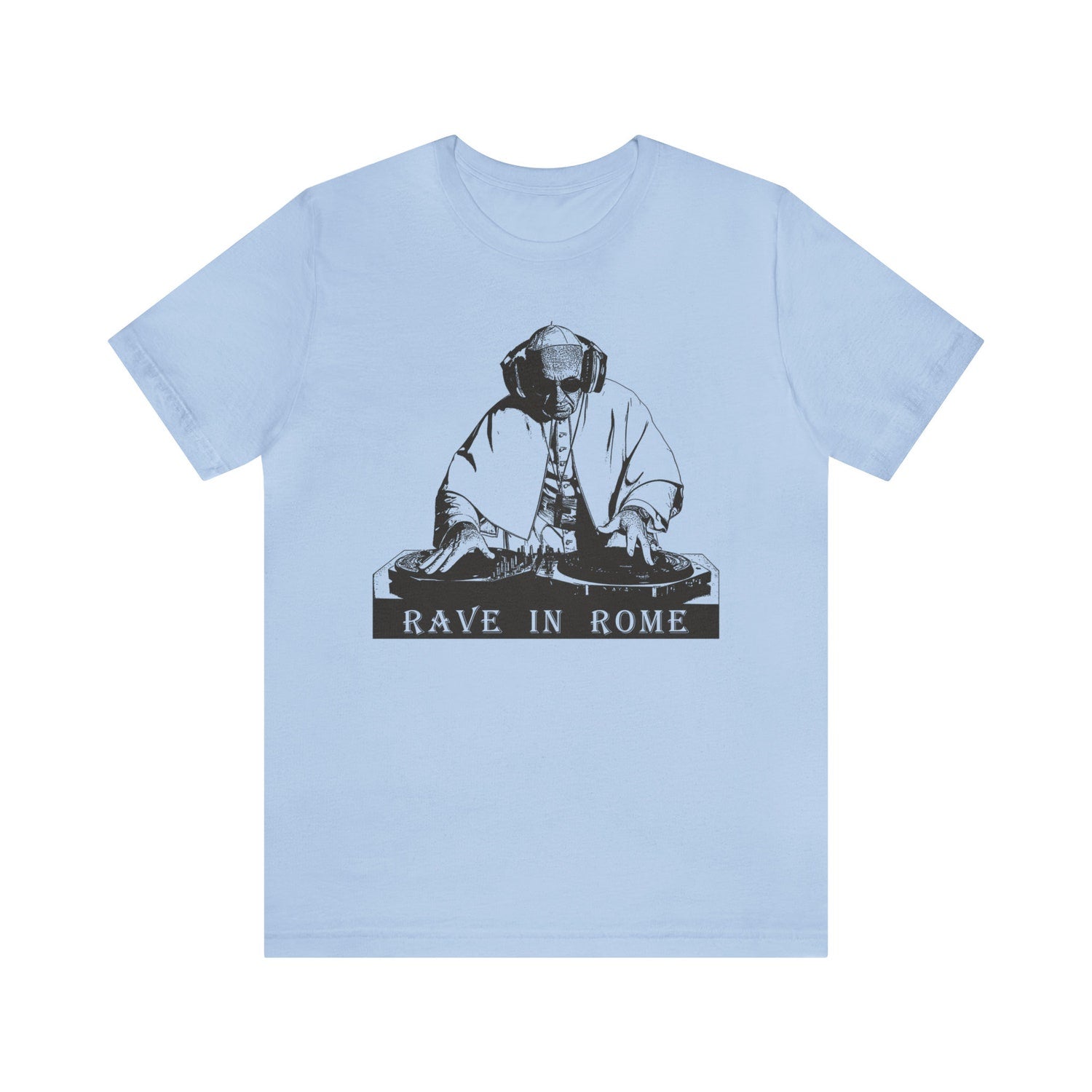 Rave Shirt, DJ Pope Francis Shirt, Funny Religious T-shirt, Rave Clothing for Men Women, DJ Gift