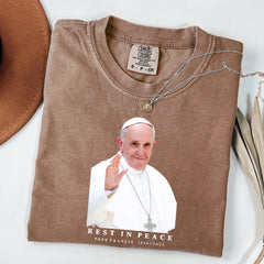 Comfort Colors� Rest In Peace Pope Francis Shirt, Catholic Shirt, Christian Shirt, Pope Francis Memorial T-Shirt, Rip Pope Francis Shirt