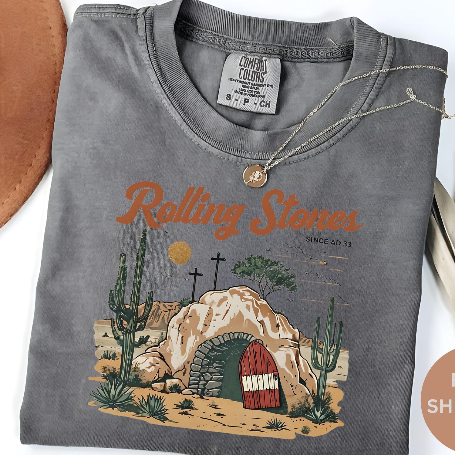Comfort Colors� Rolling Stones Shirt, Trendy Easter Clothing, Jesus Christ Shirt, Gift For Christian, Faith-Based Graphic Tee, Easter Gift