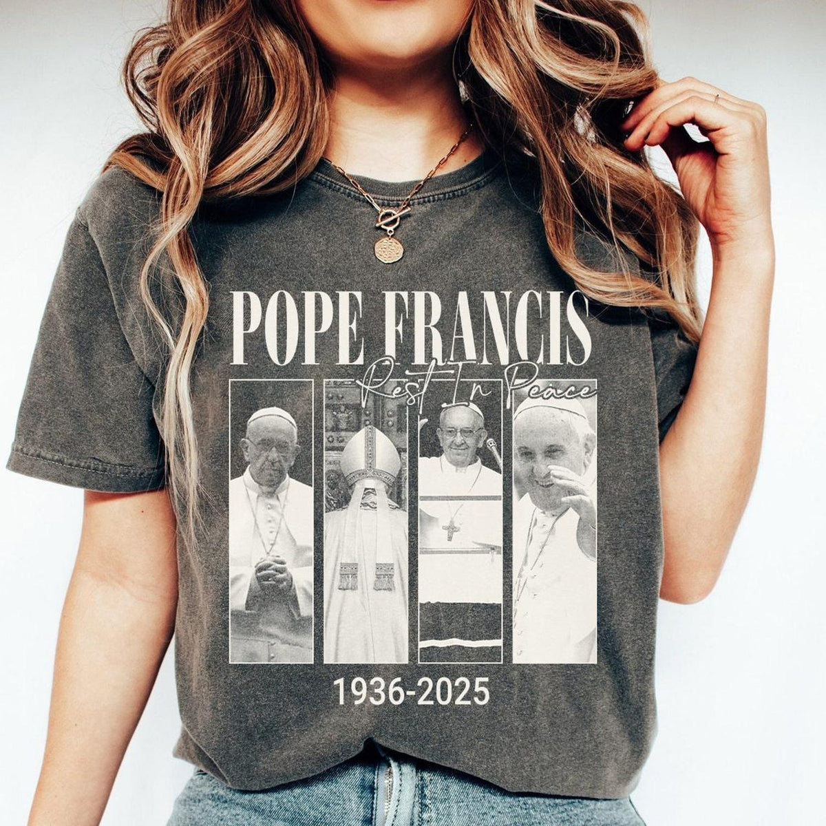 RIP Pope Francis Shirt,  Pope Francis Tshirt, Pope Francis Gift, Francis Clothing, RIP Pope Francis Tee, Vatican Catholic Tee,Religious Gift