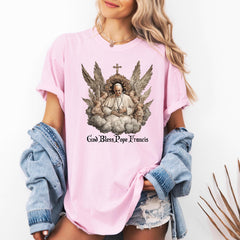 Comfort Colors� God Bless Pope Francis shirt, pope Francis T-shirt, Rest in Peace the Pope Shirt, RIP Pope Francis Shirt, Memorial Tribute T