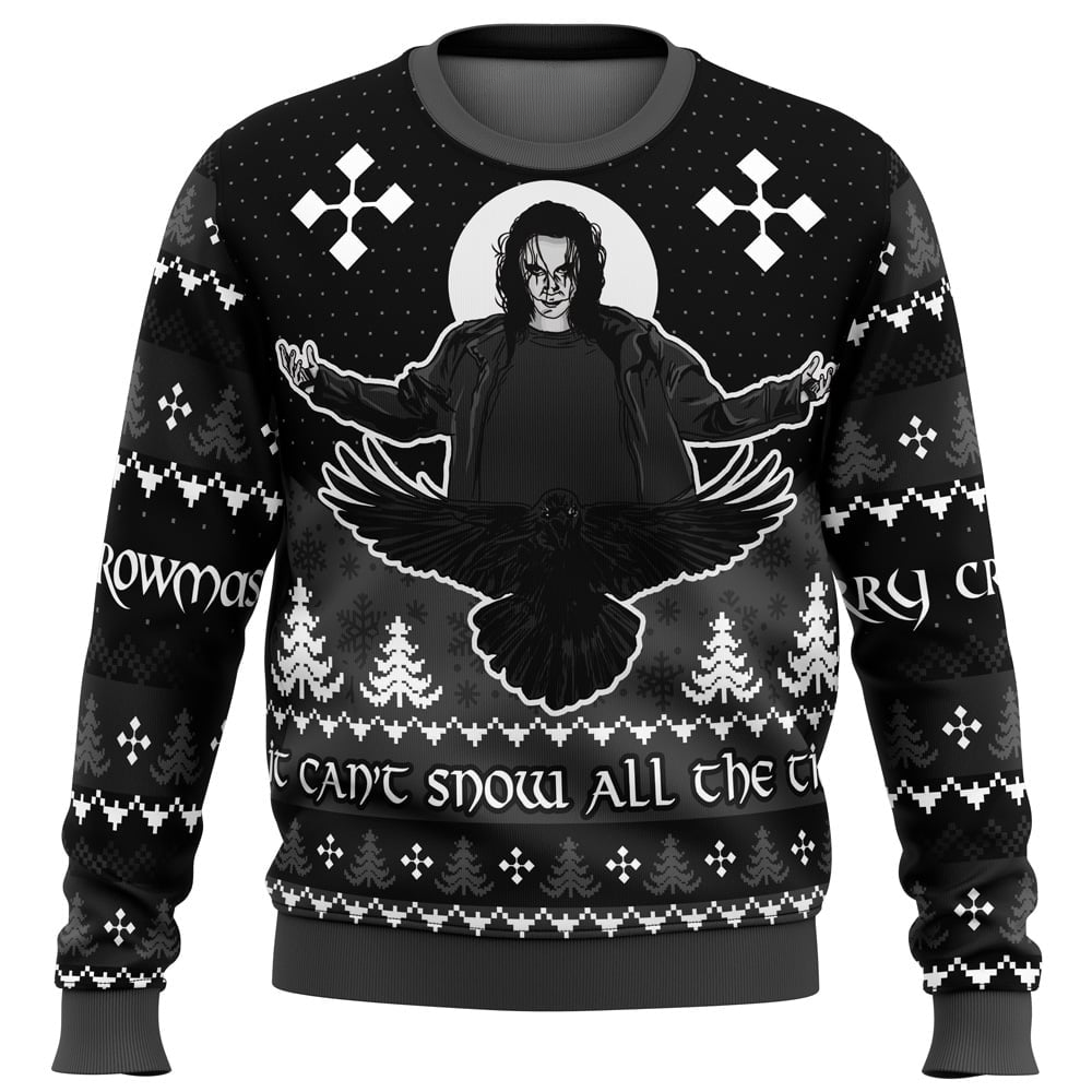 Merry Crowmas The Crow Ugly Christmas Sweater