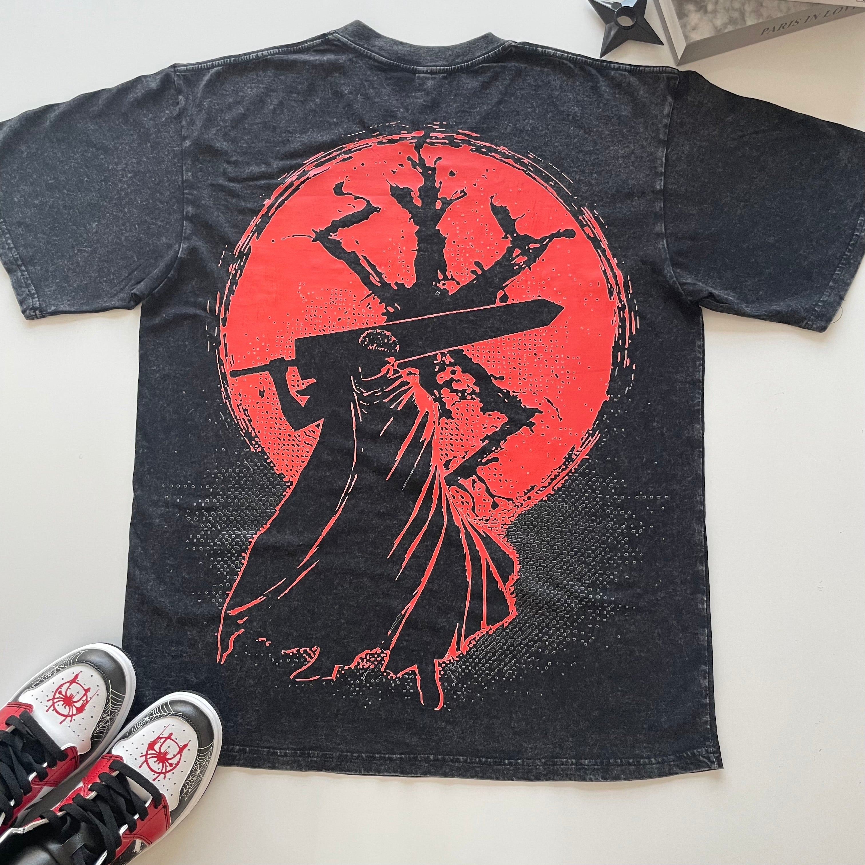 "Berserk Guts Anime Aesthetic " Vintage Oversize T Shirt