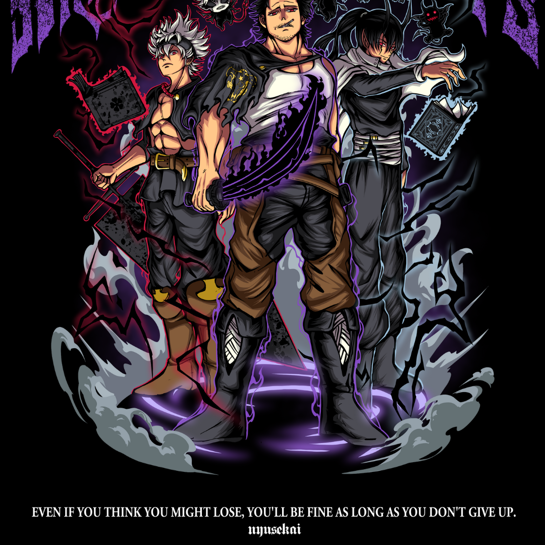 "Yami X Asta X Nacht - Black Clover" Oversize T-Shirt