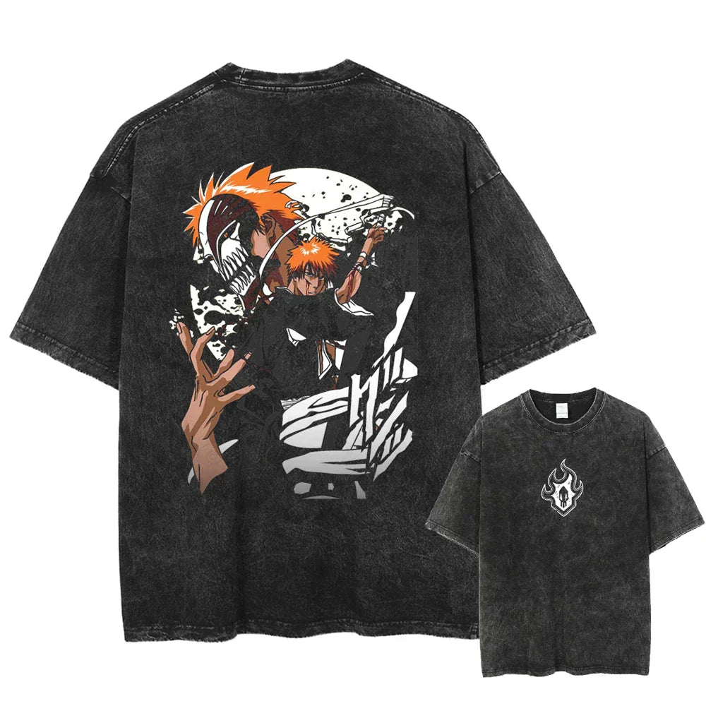 Nysekai "Ichigo Strength" 2-Sided Vintage Oversized T Shirt