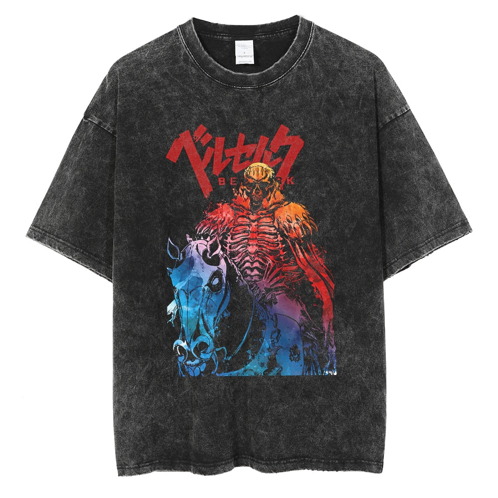 Nysekai "Skull Knight V2" Vintage Oversized T Shirt