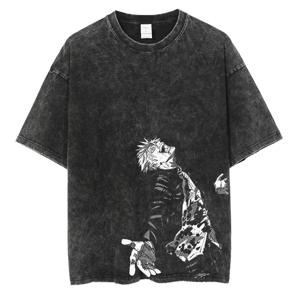 Nysekai "Black Flash" Vintage Oversized T Shirt