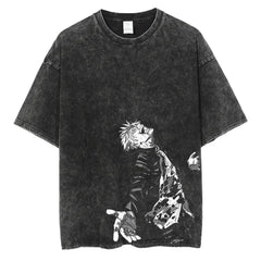 Nysekai "Black Flash" Vintage Oversized T Shirt