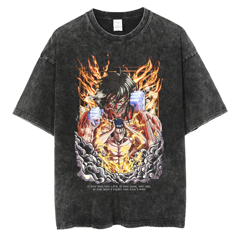 Nysekai "Berserk Titan" Vintage Oversized T Shirt