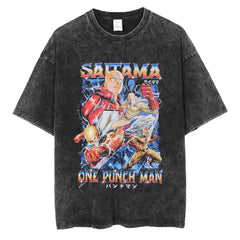 Nysekai "Saitama V4" Vintage Oversized T Shirt