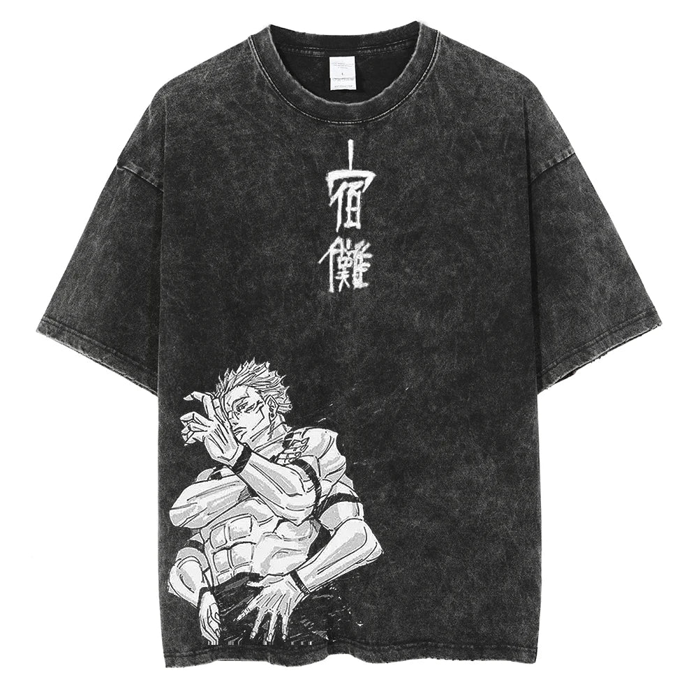 Nysekai "Cursed King" Vintage Oversized T Shirt