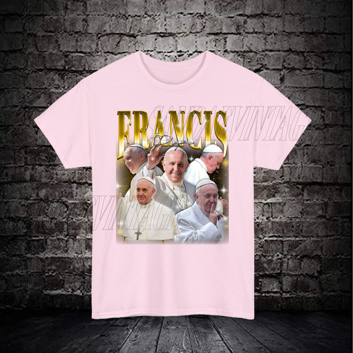 Pope Francis Retro 90's Shirt, Pope Francis Homage Tshirt, Pope Francis Bootleg Tees, Pope Francis Vintage T-Shirt, Pope Francis Gift Merch