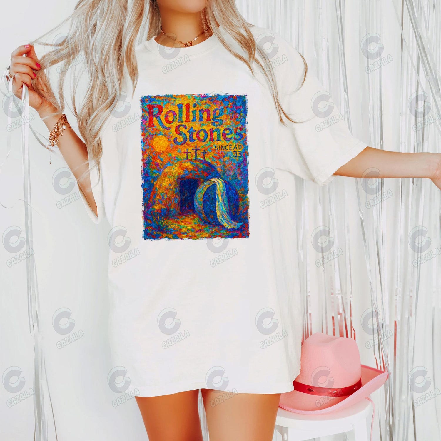 Rolling Stones shirt, Jesus Christian shirt, He Is Risen shirt, Easter Day shirt, Religion Stone, God apparel shirt