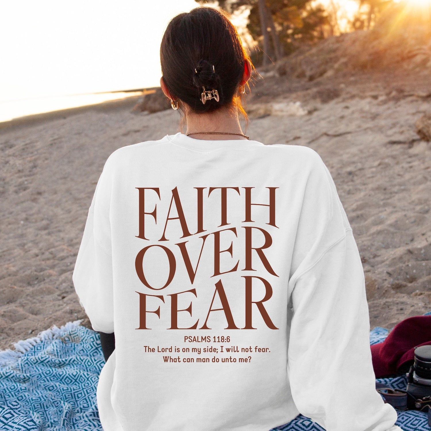 Christian Clothing, Bible Verse Hoodie, Faith sweatshirt Religious Tshirt,Faith Tshirt,Groovy T-shirt, Women Christian gift, Faith Over Fear