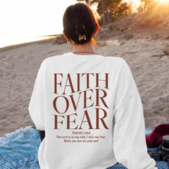 Christian Clothing, Bible Verse Hoodie, Faith sweatshirt Religious Tshirt,Faith Tshirt,Groovy T-shirt, Women Christian gift, Faith Over Fear