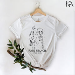 RIP Pope Francis Shirt, Memorial T-Shirt 1936�2025, Catholic Vatican Tribute Shirt, Pray for Pope Francis, Christian Faith Religious Gift