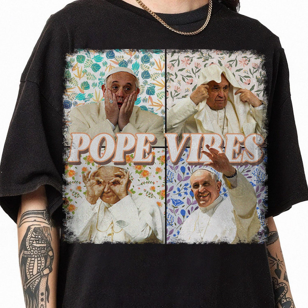 Pope Francis Pope Vibes 2025 Pray for Holy Father Shirt, Religious Quote, Pope Francis Tribute, Pope Francis, God Bless Pope Francis TShirt