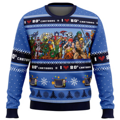 I love the 80s Cartoons Ugly Christmas Sweater