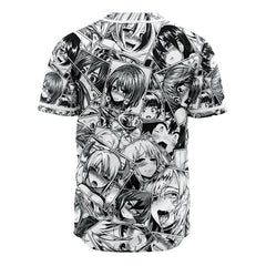 Ahegao Manga Collage Baseball Jersey